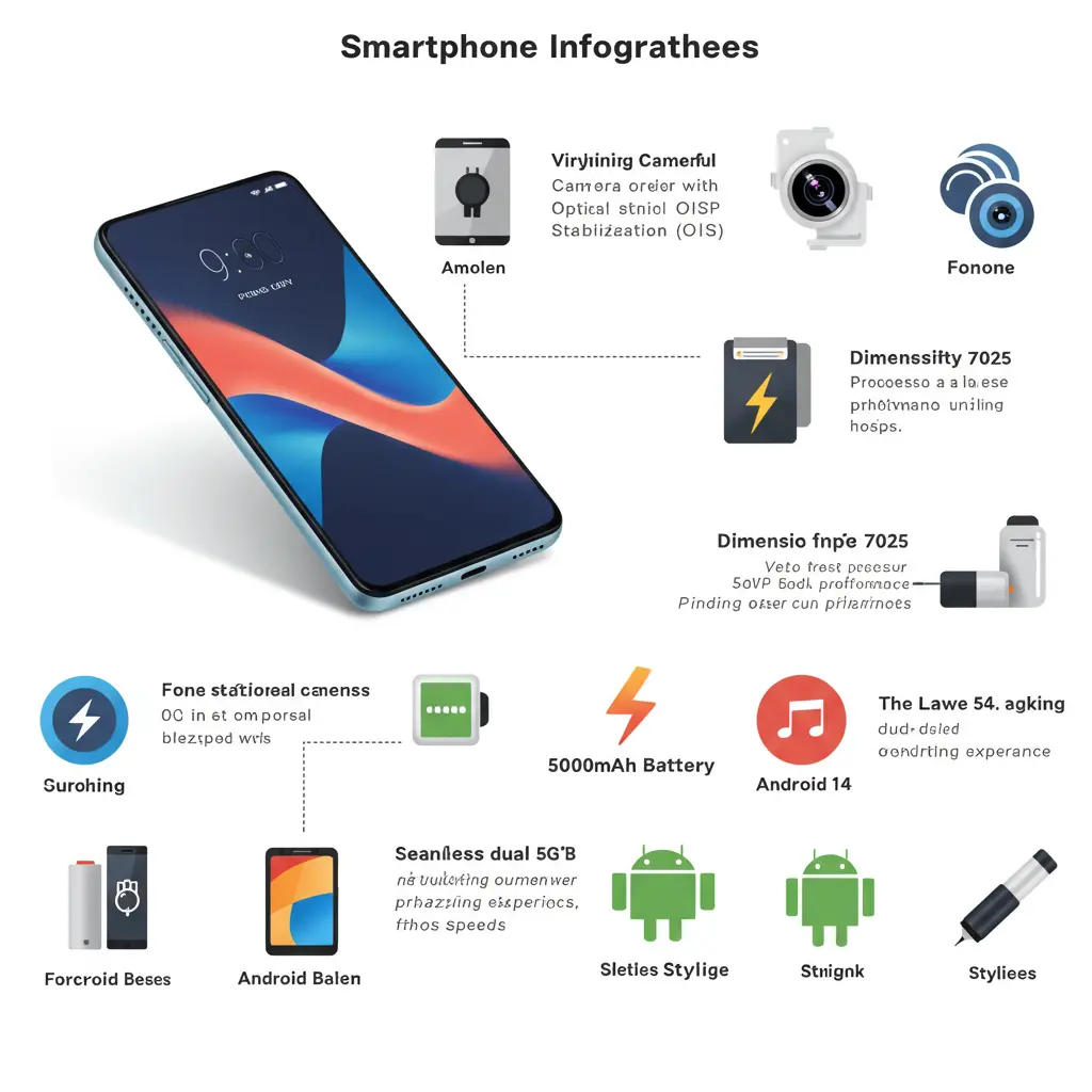 Advantages of Redmi Note 14 5G including AMOLED screen, Dimensity processor, large battery and dual 5G